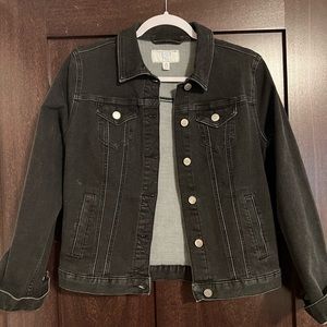 Black denim jacket. Has a washed black look. Never worn.